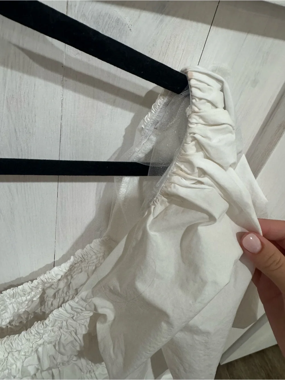 Astr White Smocked Square-Neck Peplum Blouse - Picture 5 of 7